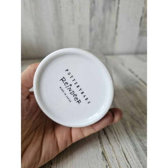 Pottery Barn Dasher reindeer cup mug Xmas deer suit wine champagne - Picture 5 of 5